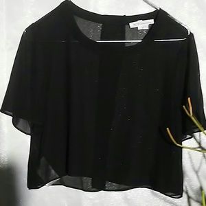 BCBG black sheer shrug